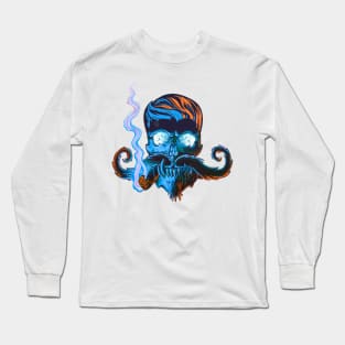 Mustache skull Long Sleeve T-Shirt